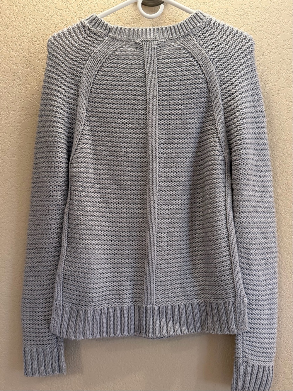 Banana Republic Light Gray Textured Crewneck Sweater